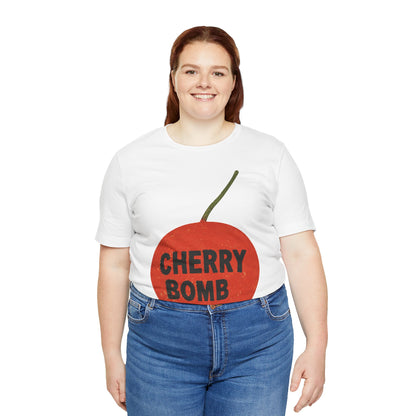 Cherry Bomb (Oversized Firecracker Graphic with Vintage Print Effect)