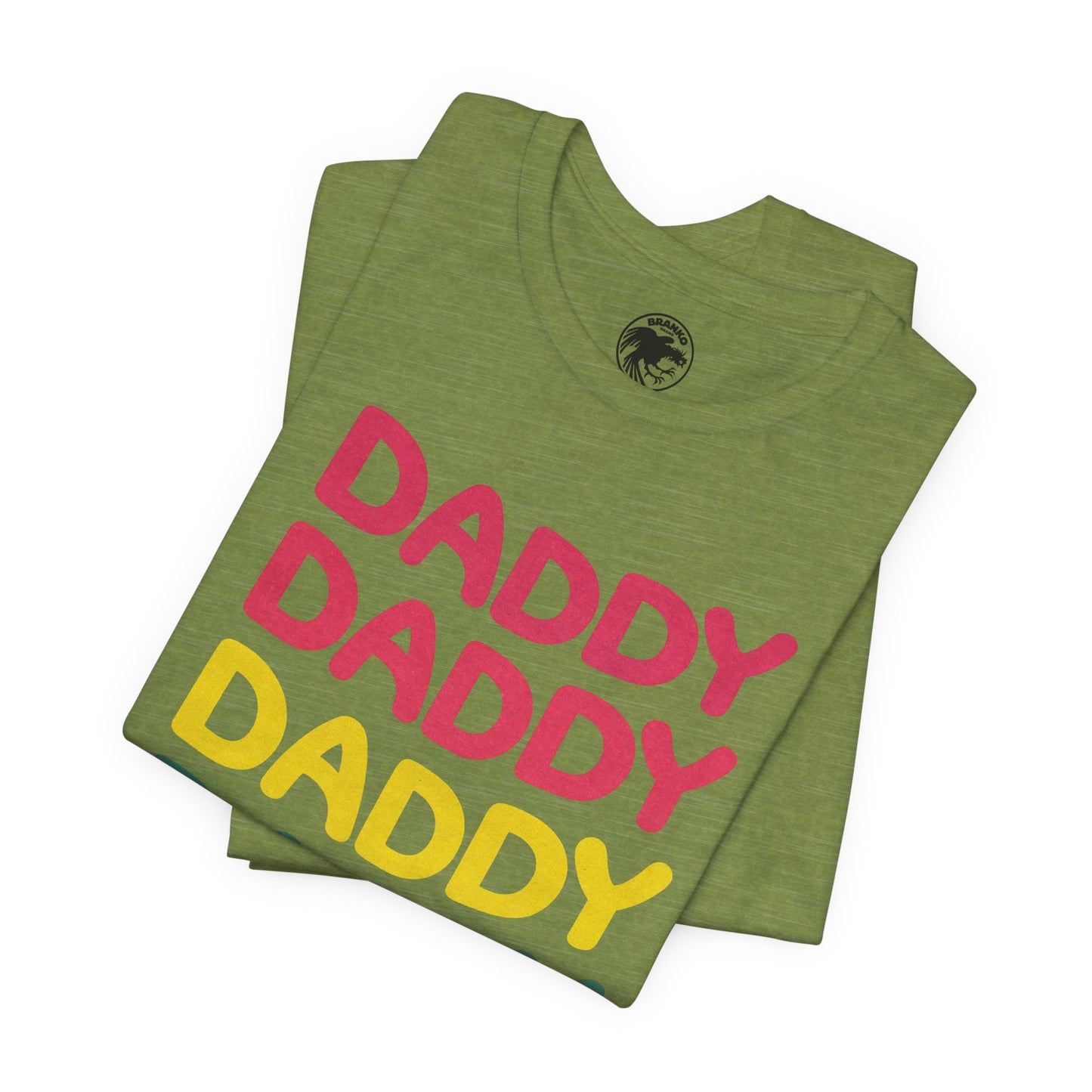 Daddy (Replica 80's Gay Daddy Rainbow Novelty Shirt/Vintage Print Effect)