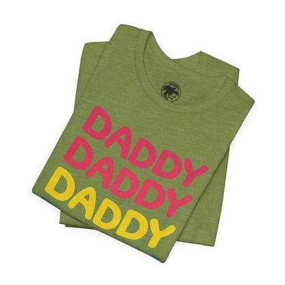 Daddy (Replica 80's Gay Daddy Rainbow Novelty Shirt/Vintage Print Effect)