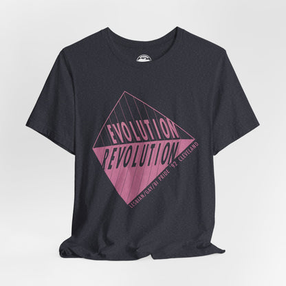 1992 Cleveland Pride (Replica Lesbian, Gay and Bi Pride Shirt/Cleveland Gay Pride/Evolution Revolution)