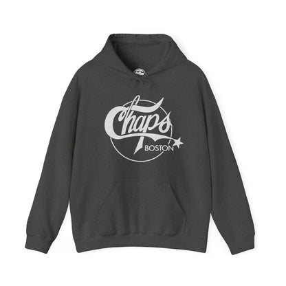 Chaps Boston Hoodie (Boston Gay Bar/80's and 90's/80's Logo with Vintage Print Effect)