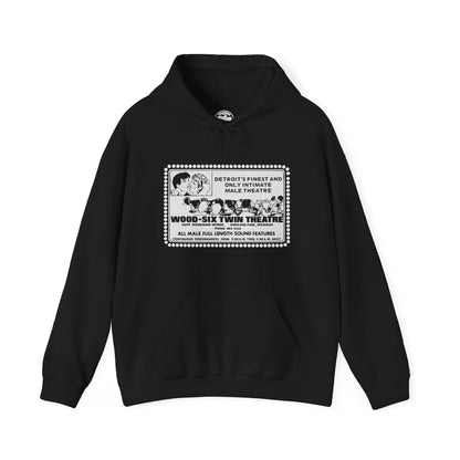 Wood–Six Twin Theater Hoodie (Detroit Gay Porno House/70's to 90's)