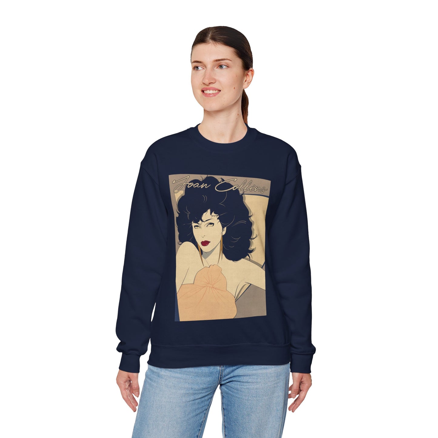 Joan Collins by Patrick Nagel – Sweatshirt (80's Portrait with Vintage Print Effect)