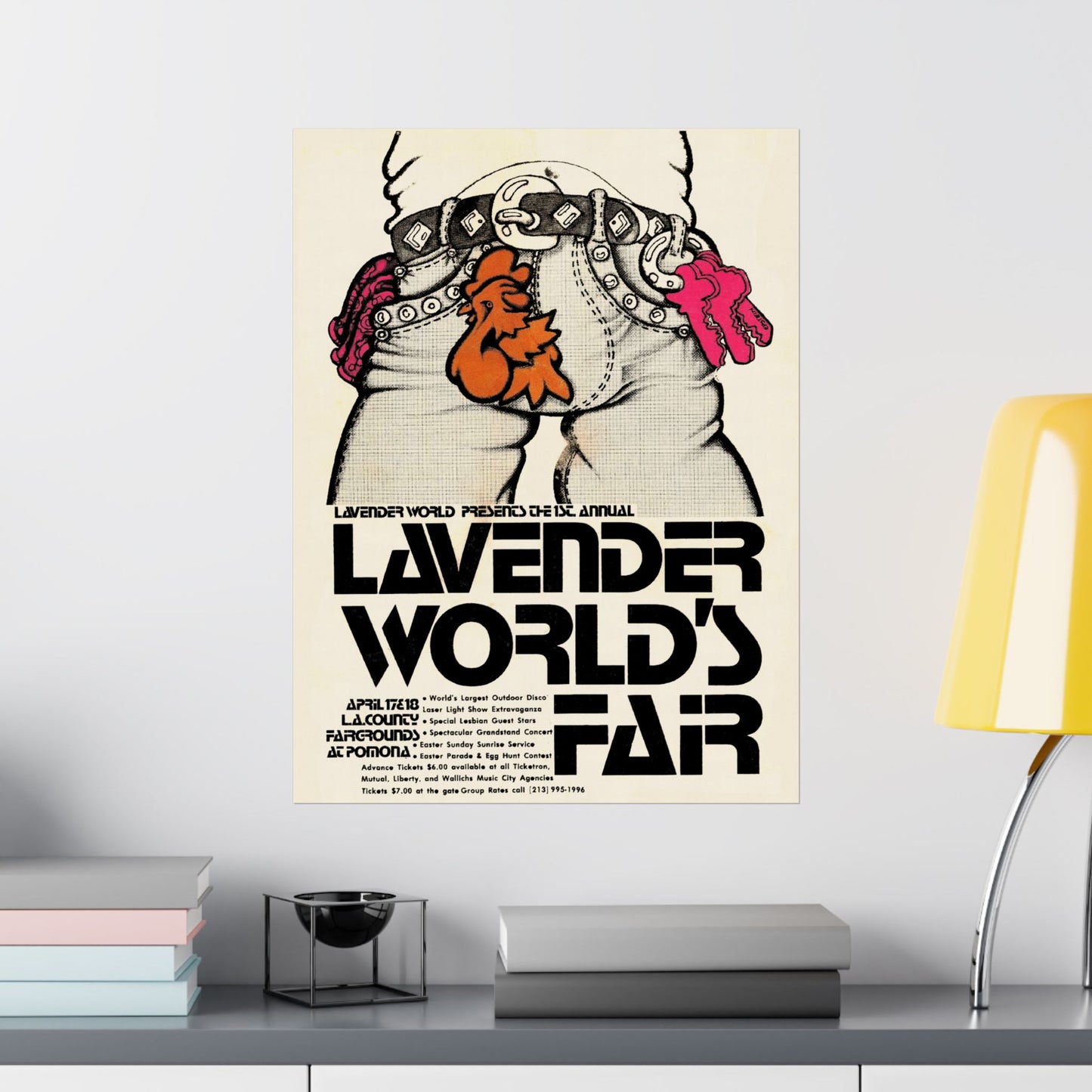 Lavender World's Fair Poster (Reprint of 1976 "Gay Woodstock" Poster/Los Angeles)