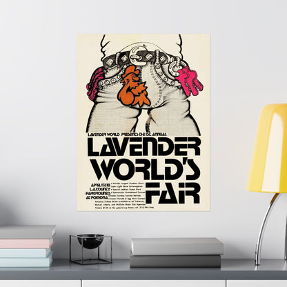 Lavender World's Fair Poster (Reprint of 1976 "Gay Woodstock" Poster/Los Angeles)