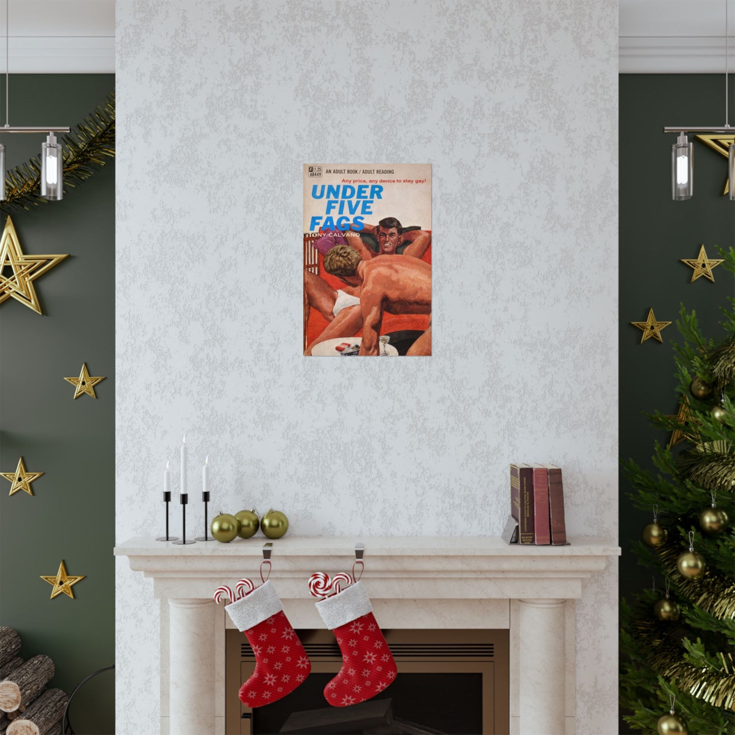 Under Five Fags (60's Gay Pulp Novel Art Poster)