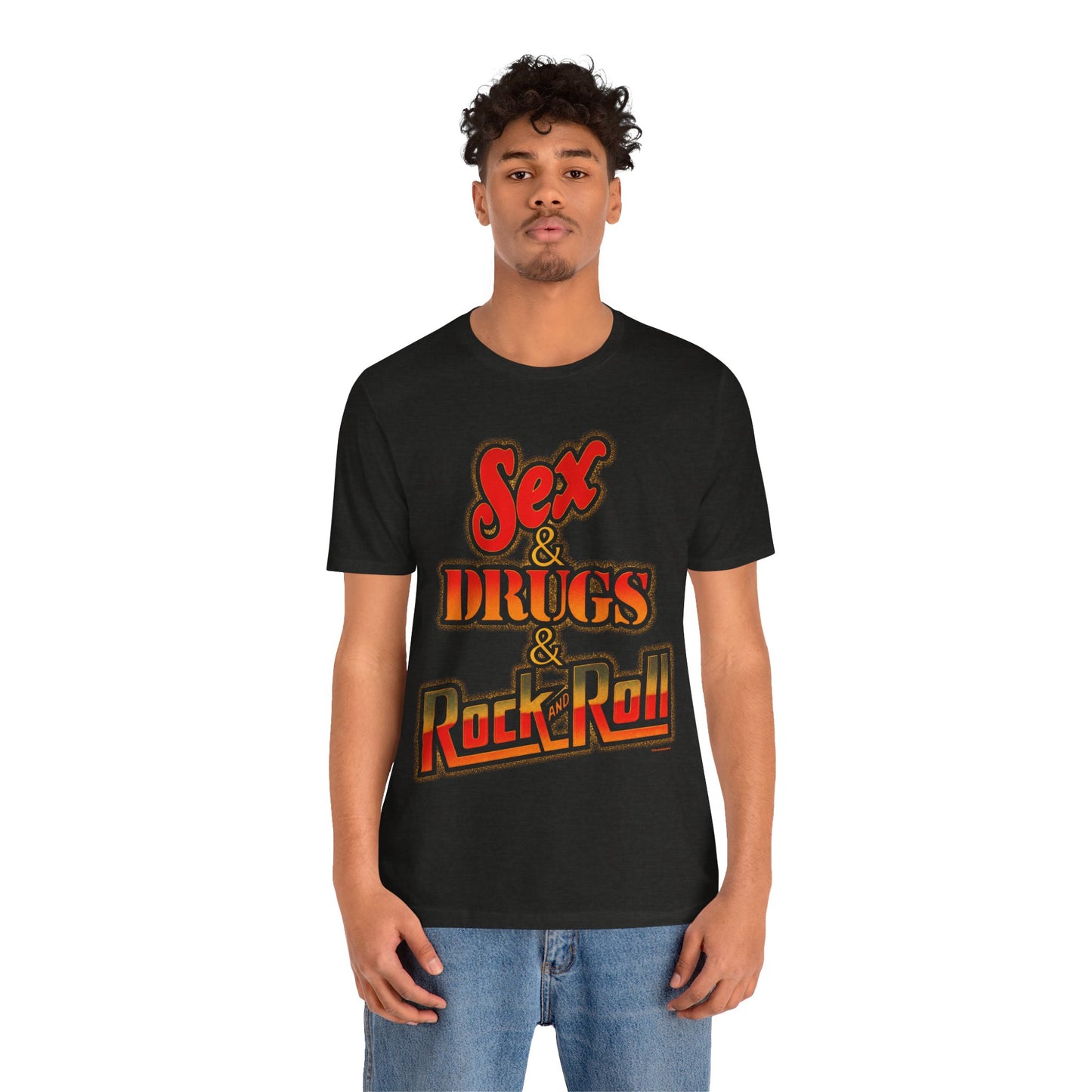 Sex & Drugs & Rock and Roll (Replica 70's Iron On Novelty Tee)