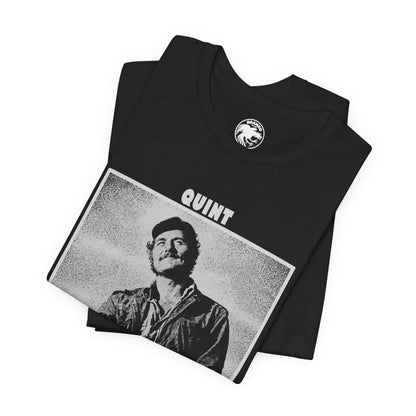 Quint (Robert Shaw Jaws Shirt/Graphic with Vintage Print Effect)