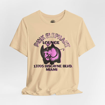 Pink Elephant Lounge (Miami Gay Bar/1973-2009/1976 Logo with Vintage Print Effect)
