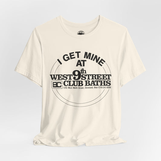 West 9th Street Club Baths Cleveland (Replica Late 70's Promo Shirt for Cleveland Club Bath Location)