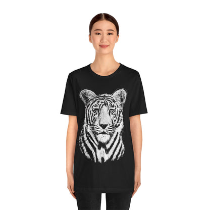 White Bengal Tiger (Replica 90's Tiger Shirt/Oversized Graphic with Vintage Print Effect)