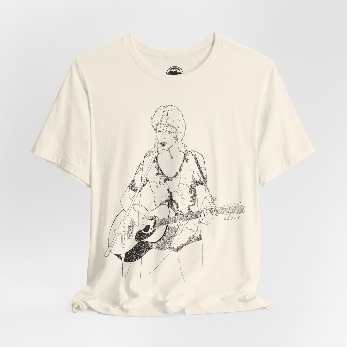 David Bowie (Ziggy Stardust Illustration from Spiders from Mars Tour/David Bowie Shirt)