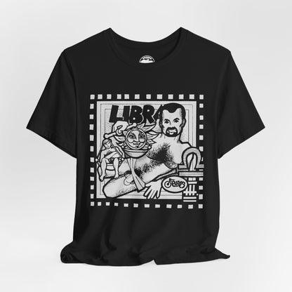 Libra (Replica 1977 Febe's Leather Bar Promo Tee/Gay Astrology)