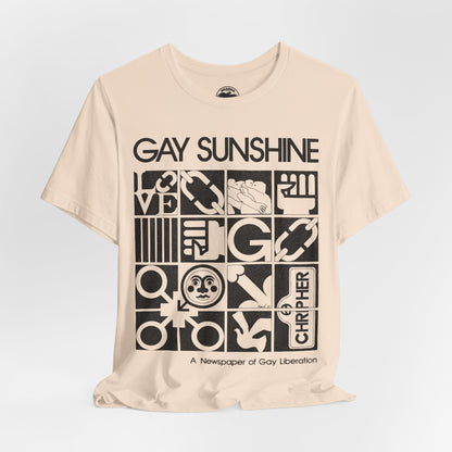 Gay Sunshine (Oversized Graphic with Vintage Print Effect/Gay Liberation Newspaper)