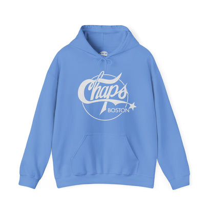 Chaps Boston Hoodie (Boston Gay Bar/80's and 90's/80's Logo with Vintage Print Effect)