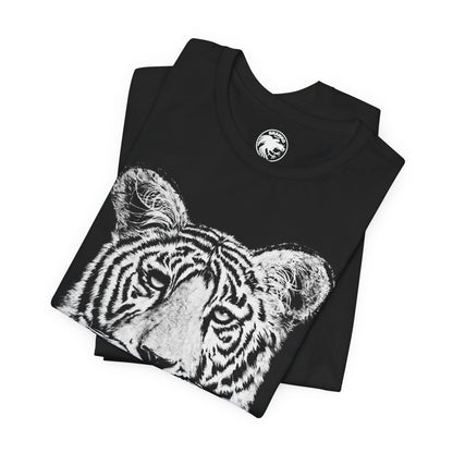White Bengal Tiger (Replica 90's Tiger Shirt/Oversized Graphic with Vintage Print Effect)