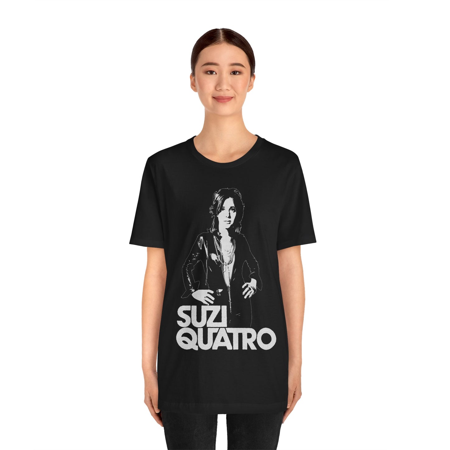 Suzi Quatro (Replica Promo Tee with Vintage Print Effect)