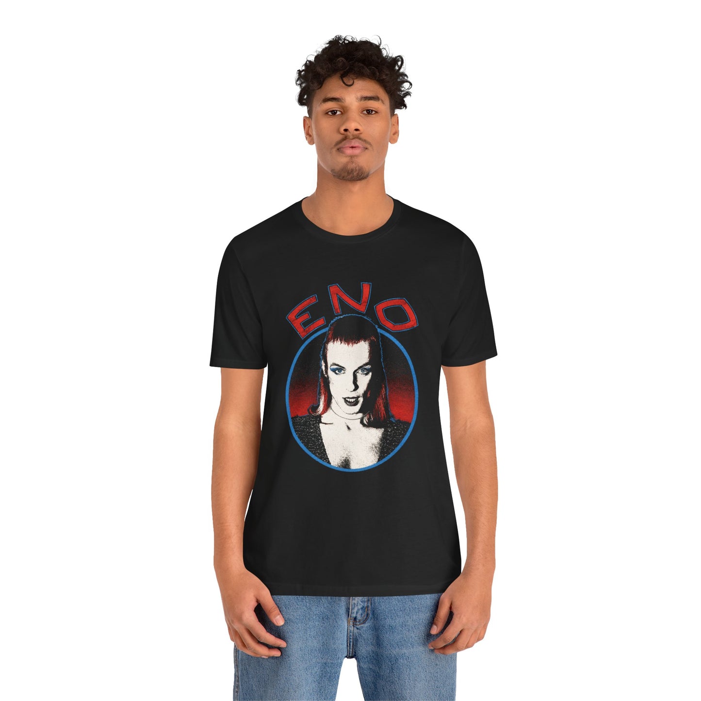 Eno (Early 70's Style Graphic Tee/Here Come the Warm Jets/Brian Eno shirt)