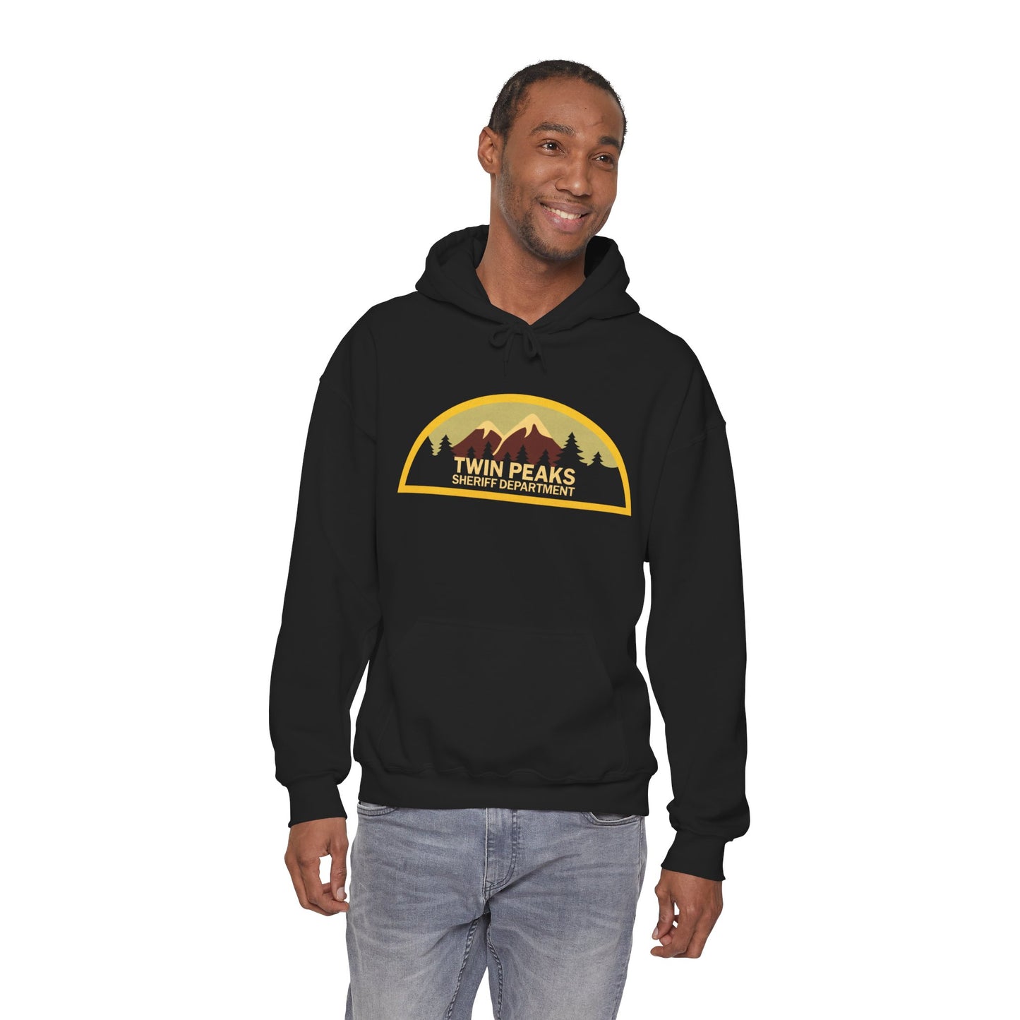 Twin Peaks Sheriff Department Hoodie (Logo with Vintage Print Effect/Twin Peaks Shirt)