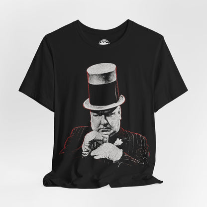 W.C. Fields (Playing Cards/Graphic with Vintage Rock Tee Effect)