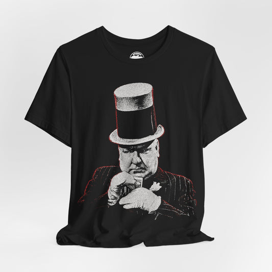 W.C. Fields (Playing Cards/Graphic with Vintage Rock Tee Effect)