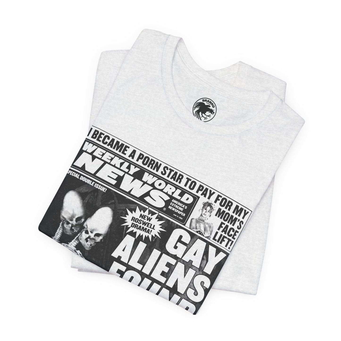 Gay Aliens (Weekly World News 2004 Front Page/Graphic with Vintage Effect)