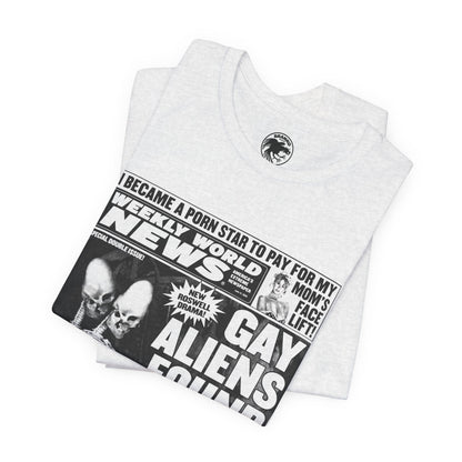 Gay Aliens (Weekly World News 2004 Front Page/Graphic with Vintage Effect)