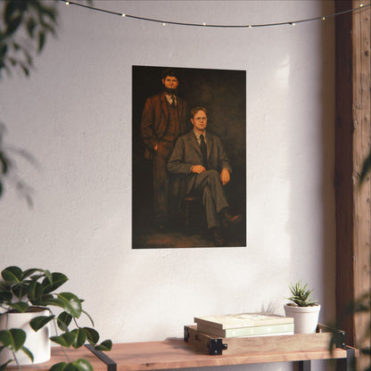 Dwight and Mose Portrait (The Office Dwight Schrute and Mose Portrait Reprint/Schrute Farms)