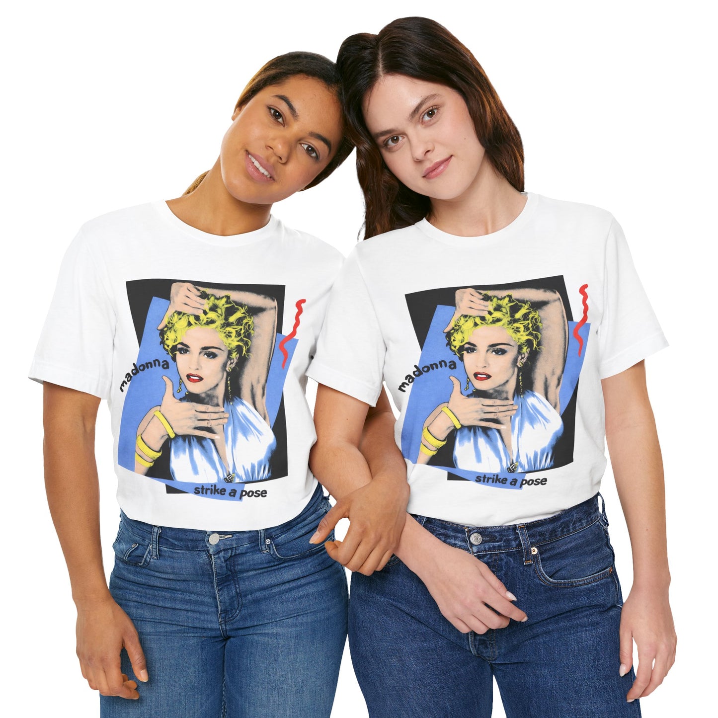 Madonna (Replica “Strike a Pose” Vogue Shirt/Blond Ambition Tour/1990/Madonna Strike a Pose Shirt)