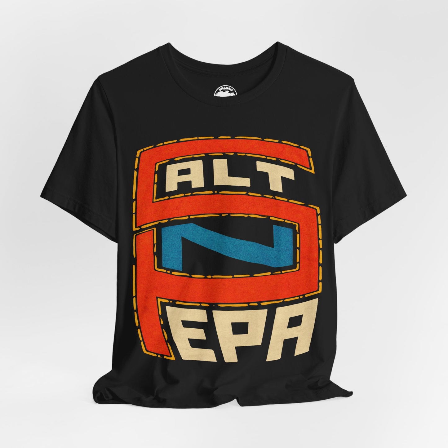 Salt-N-Pepa (Replica Promo T-Shirt/Late ’80s Early ’90s Hip Hop/Oversized Logo with Vintage Print Effect)