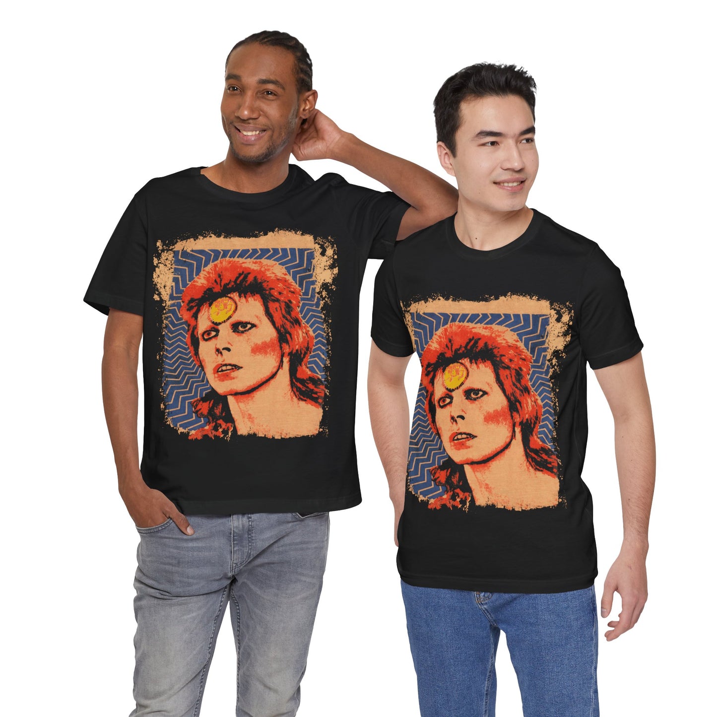 David Bowie (Ziggy Stardust Mosquitohead Inspired Graphic with Vintage Print)