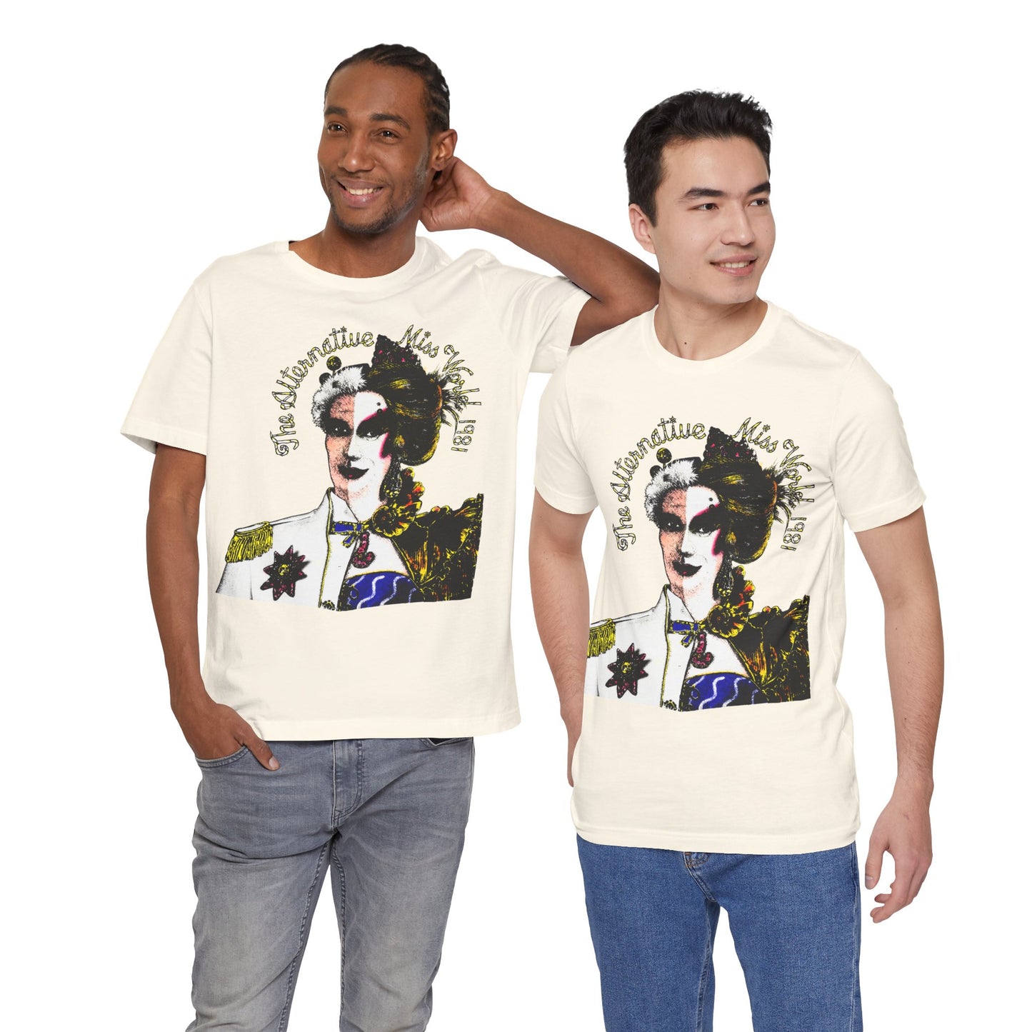 Alternative Miss World (Replica 1981 Souvenir Tee with Vintage Print Effect)