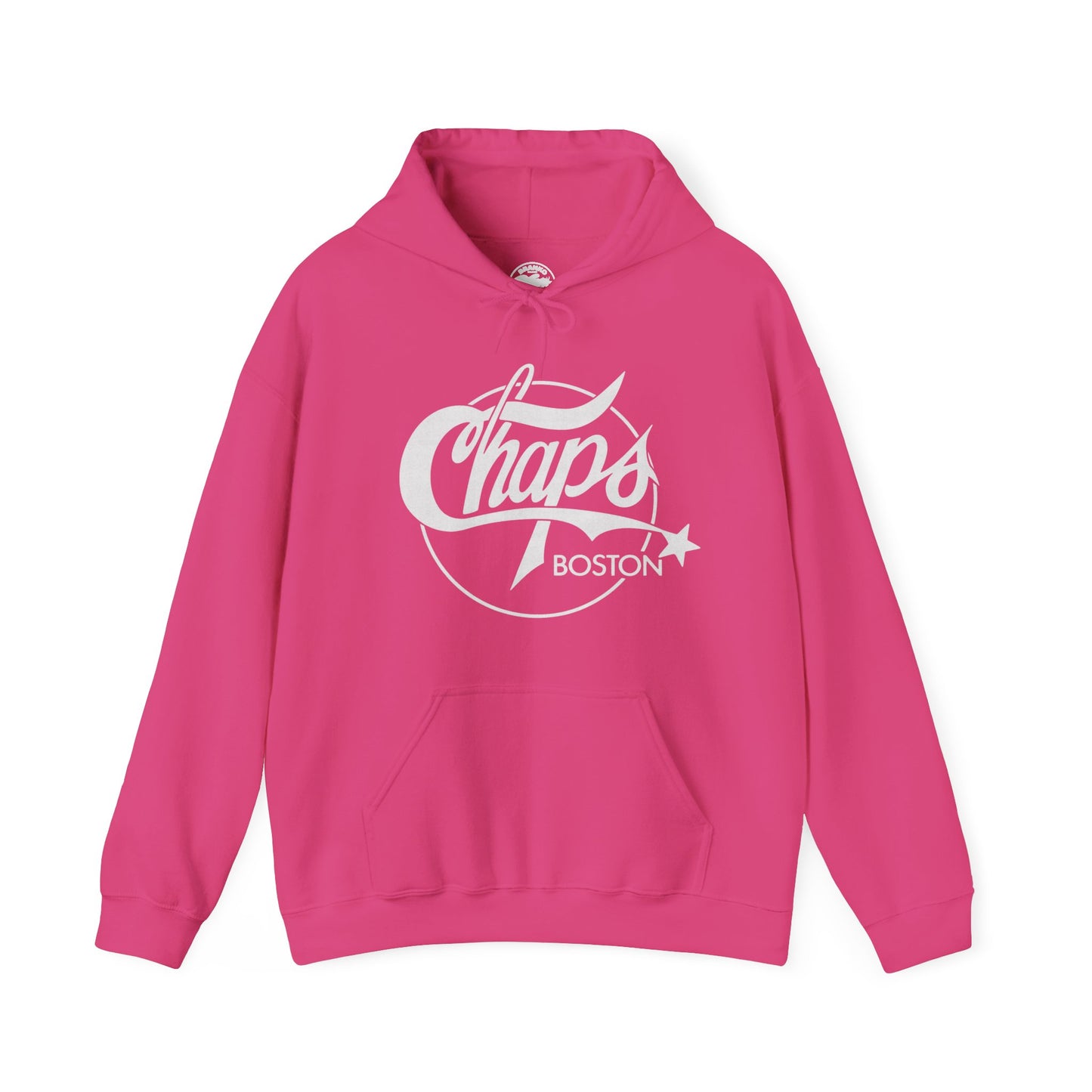 Chaps Boston Hoodie (Boston Gay Bar/80's and 90's/80's Logo with Vintage Print Effect)