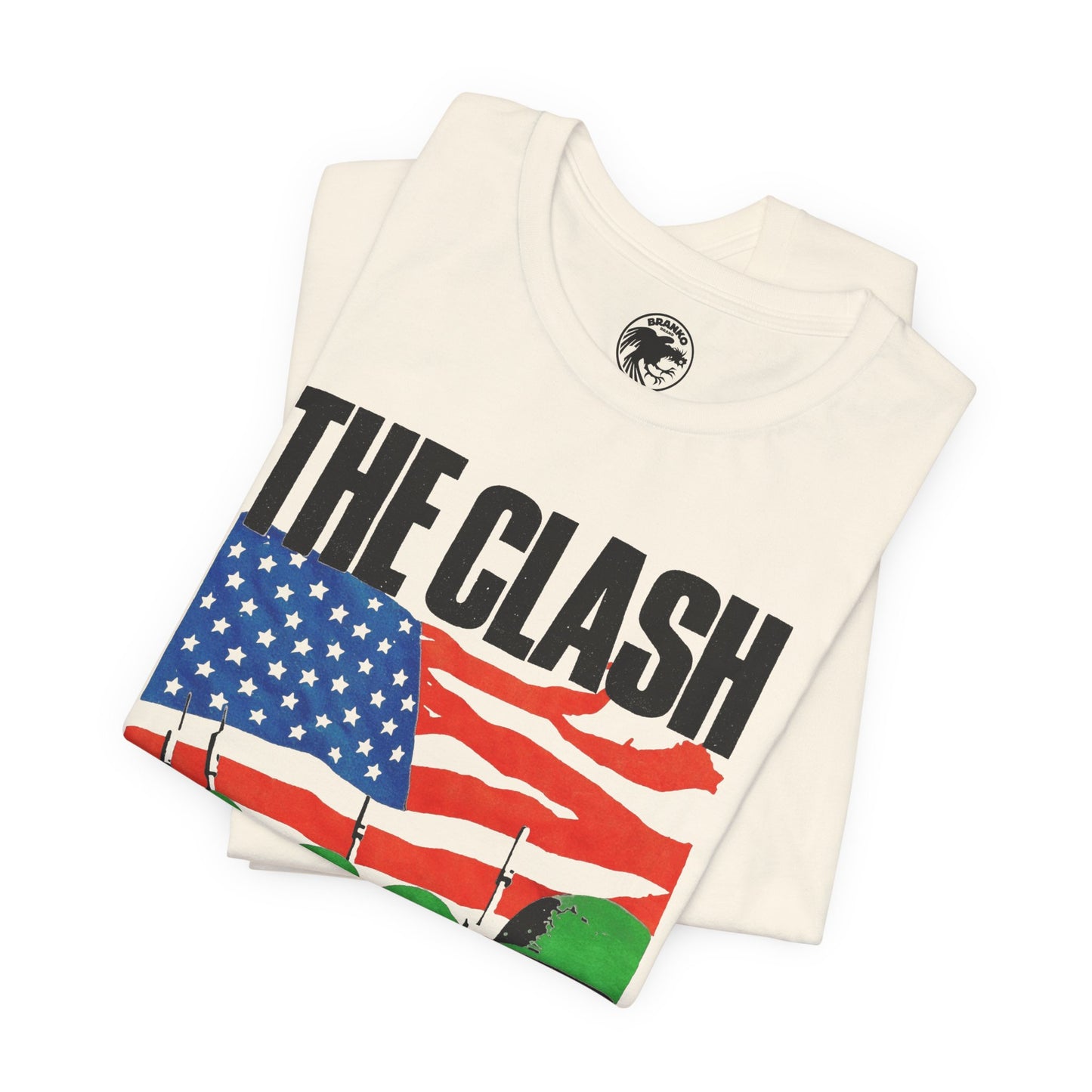 The Clash (Replica “Straight to Hell” Tee/Early 1980s/Graphic with Vintage Print Effect)