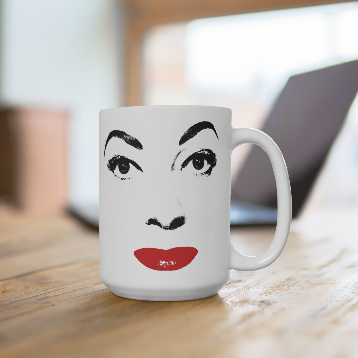 Mommie Dearest Coffee Mug (15oz. White Ceramic/Faye Dunaway/Joan Crawford)