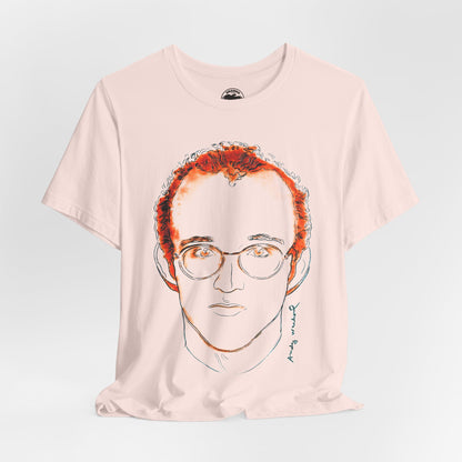 Andy Warhol x Keith Haring (Portrait T-Shirt with Vintage Print Effect)