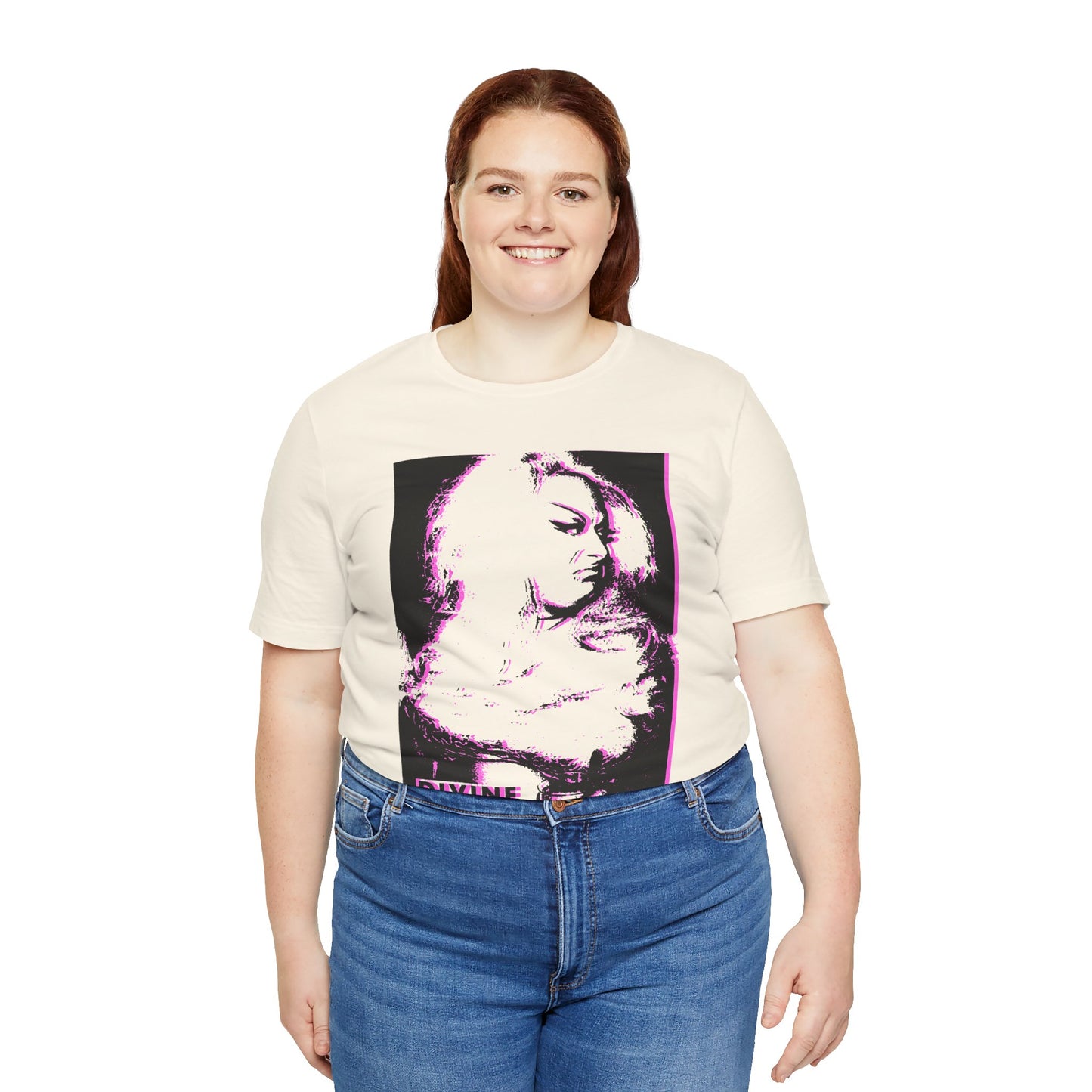 Divine (Replica 80's Promo tee with Vintage Pink Punk Trash Effect)