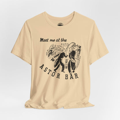 The Astor Bar (Historic New York City Gay Bar/1910-1967/Astor Hotel Times Square/Image on Shirt from 1920's Matchbook)