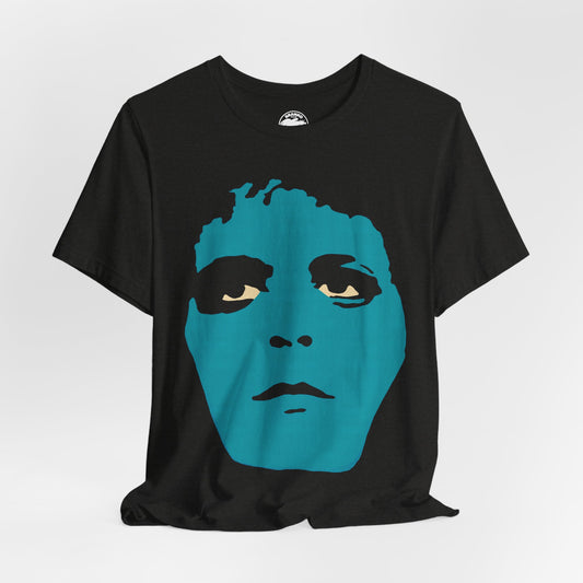 Lou Reed (Blue Mask Era Graphic with Vintage Print Effect/Lou Reed Shirt)