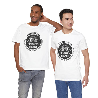 Stonewall Means Fight Back!  (Replica Gay & Lesbian Rights Protest Tee/YAWF)