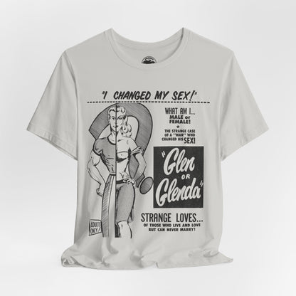 Glen or Glenda? (Large scale graphic with vintage print effect/Ed Wood Shirt)