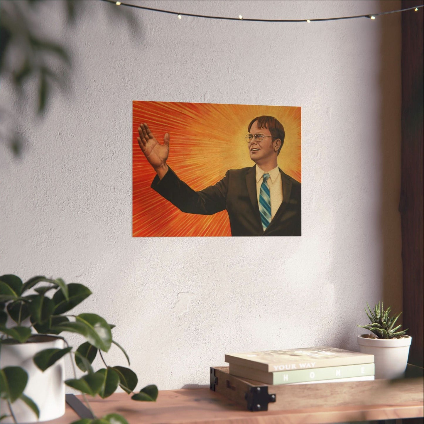 Dwight Chairman Mao Style Print (The Office/Dwight Schrute Poster Print with Vintage Print Effect)