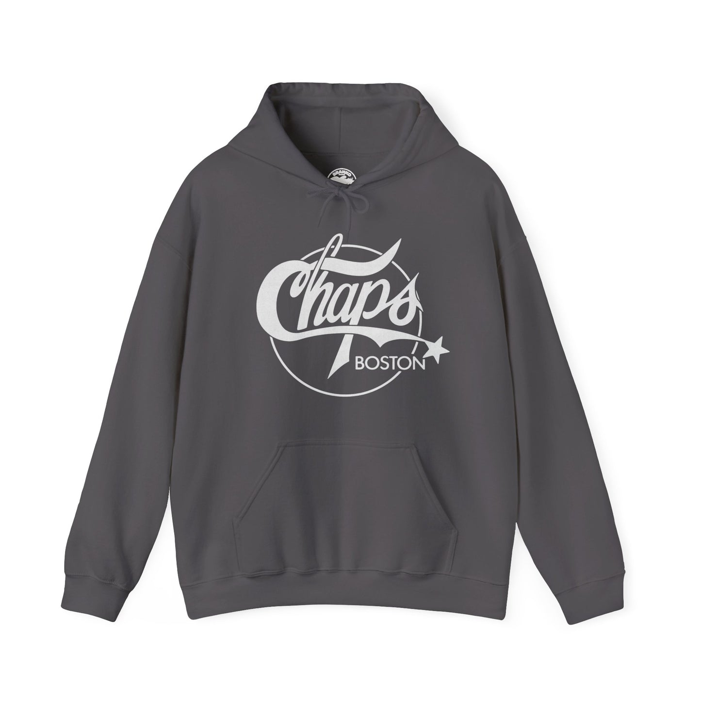 Chaps Boston Hoodie (Boston Gay Bar/80's and 90's/80's Logo with Vintage Print Effect)
