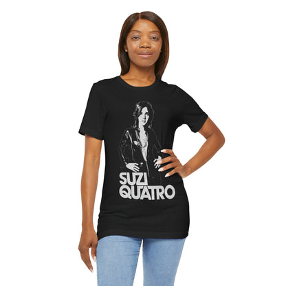Suzi Quatro (Replica Promo Tee with Vintage Print Effect)