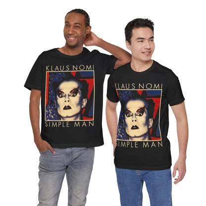 Klaus Nomi (Simple Man/Large Graphic with Vintage Print Effect/Klaus Nomi Shirt)
