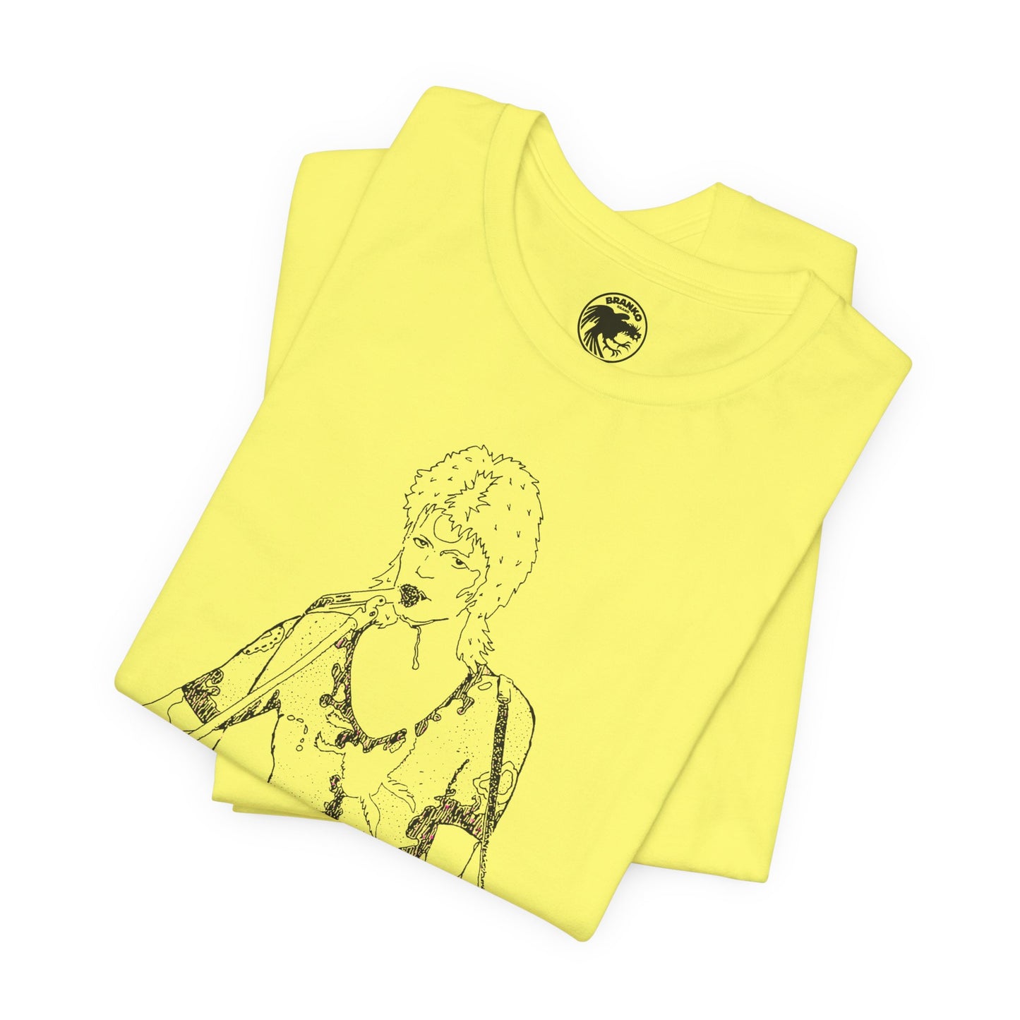 David Bowie (Ziggy Stardust Illustration from Spiders from Mars Tour/David Bowie Shirt)
