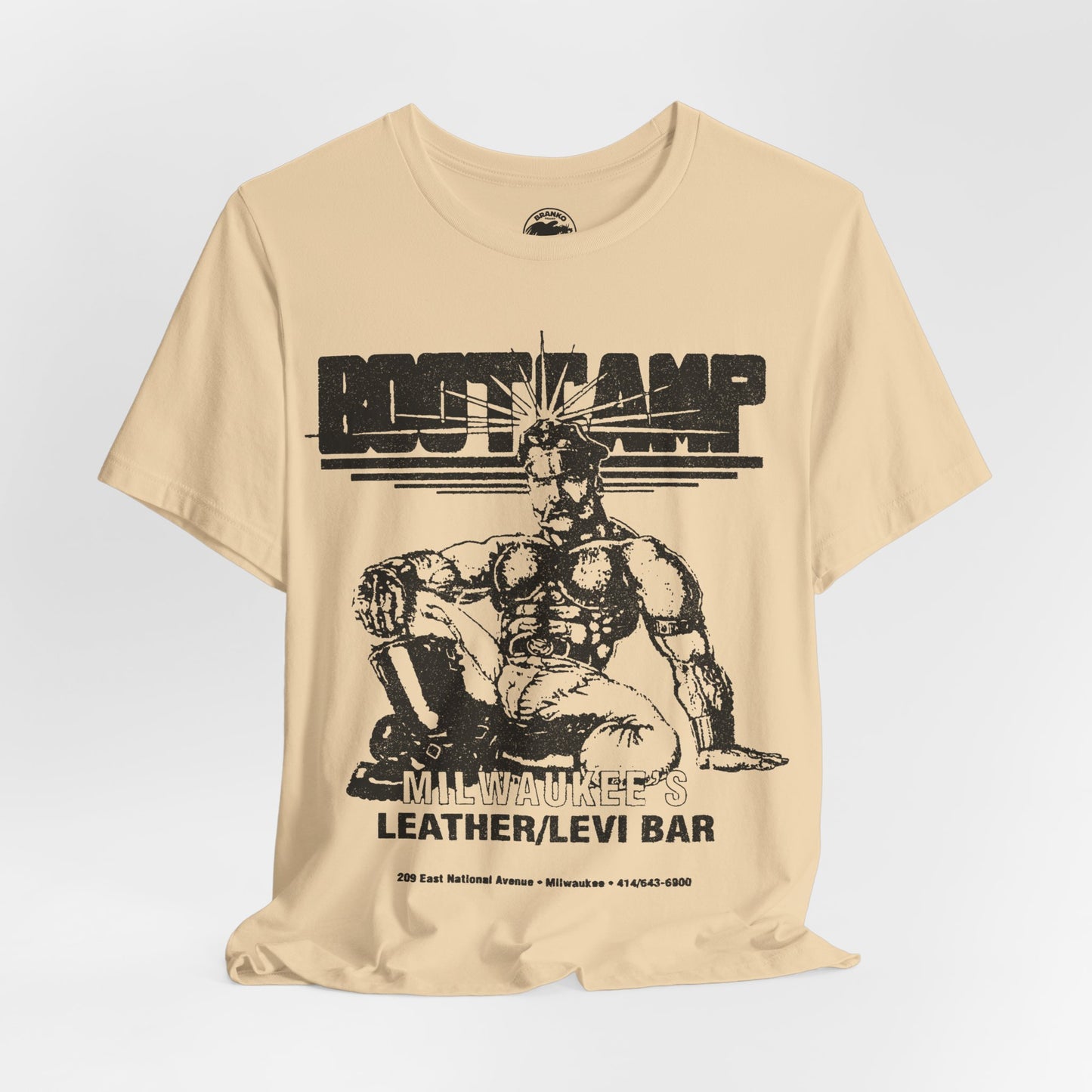 Boot Camp Saloon (Milwaukee Leather and Levi Bar/1984-2011/Early 90's Logo with Vintage Effect)