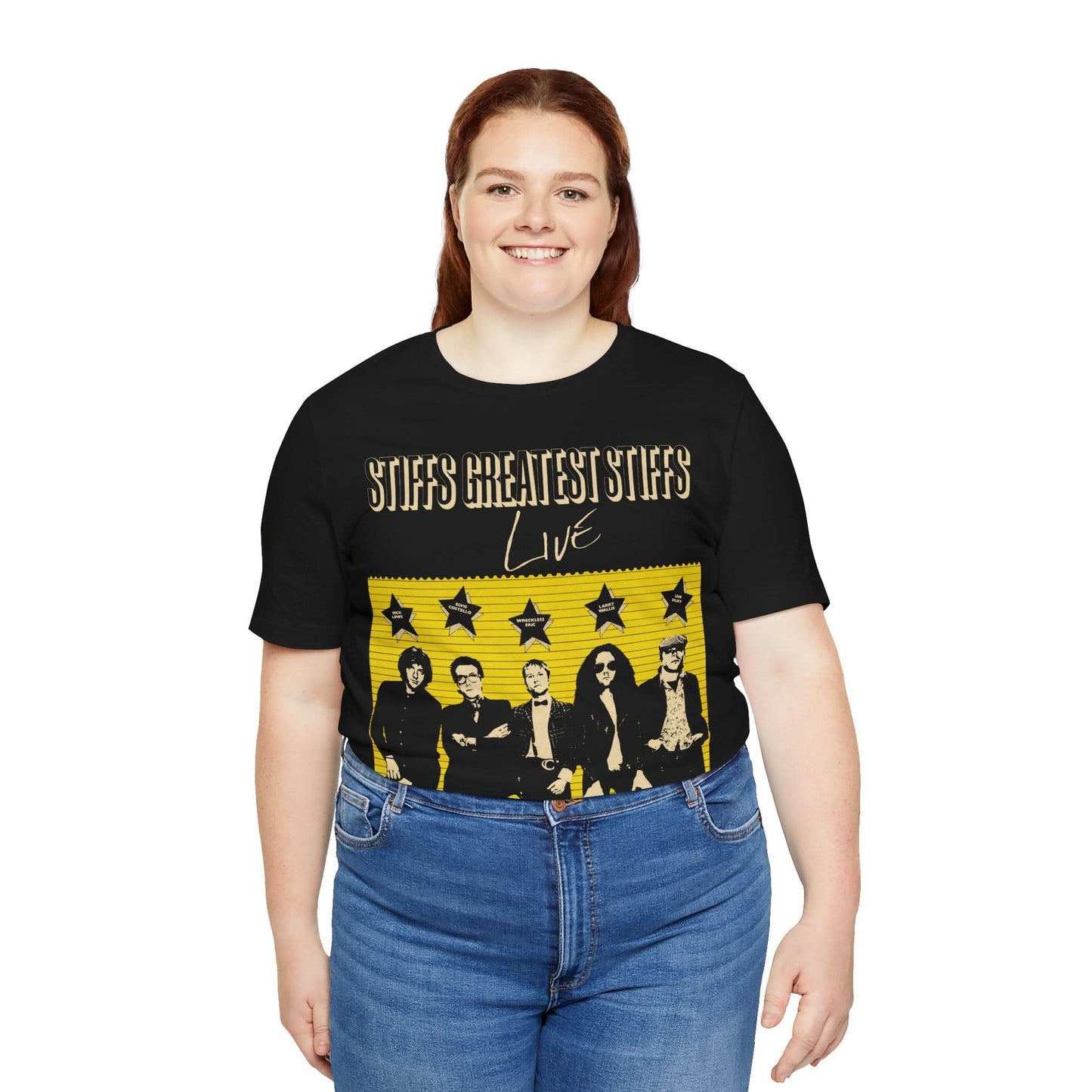 Greatest Stiffs (Replica Tour Tee/1977 Stiff's Greatest Stiffs/Nick Lowe/Elvis Costello, Wreckless Eric, Ian Dury)