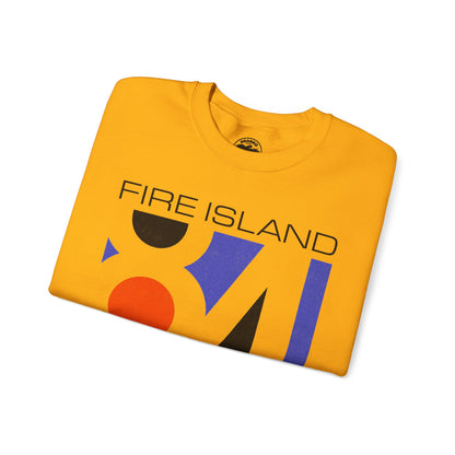 Fire Island Pines (Replica 1984 Souvenir Sweatshirt/Fire Island, New York/Graphic with Vintage Print Effect)