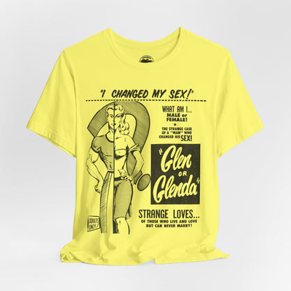 Glen or Glenda? (Large scale graphic with vintage print effect/Ed Wood Shirt)
